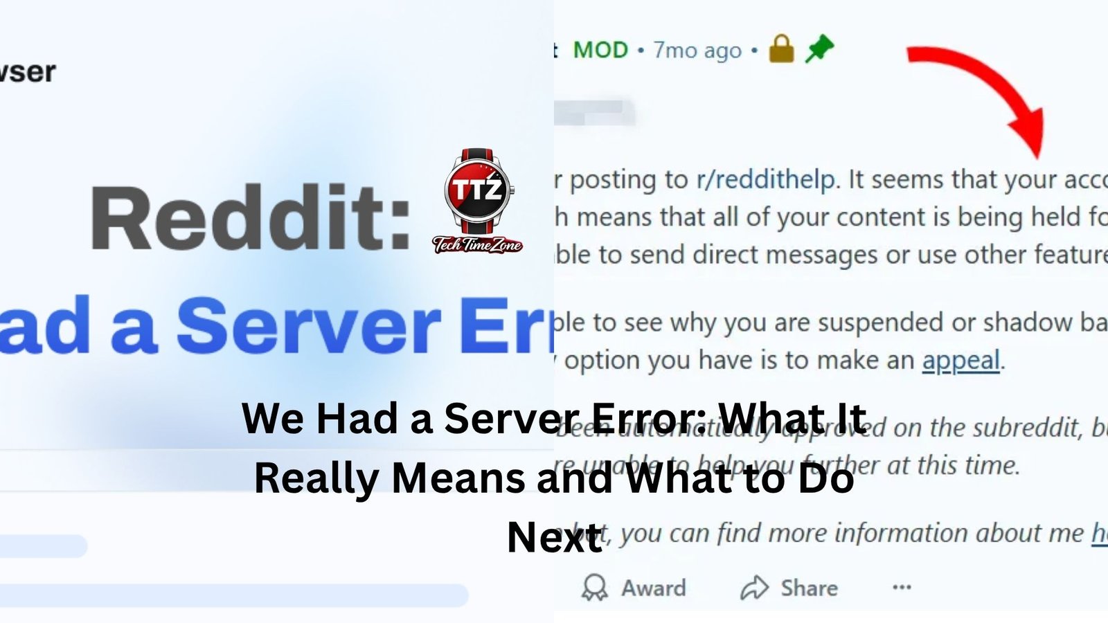 we had a server error...